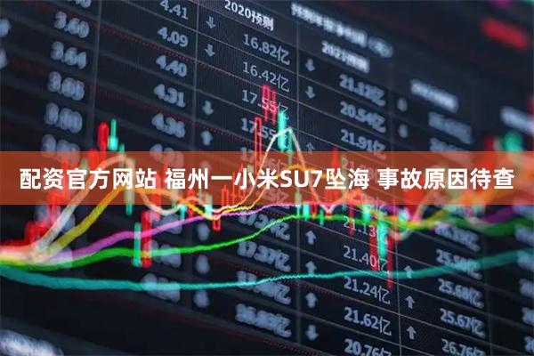 配资官方网站 福州一小米SU7坠海 事故原因待查